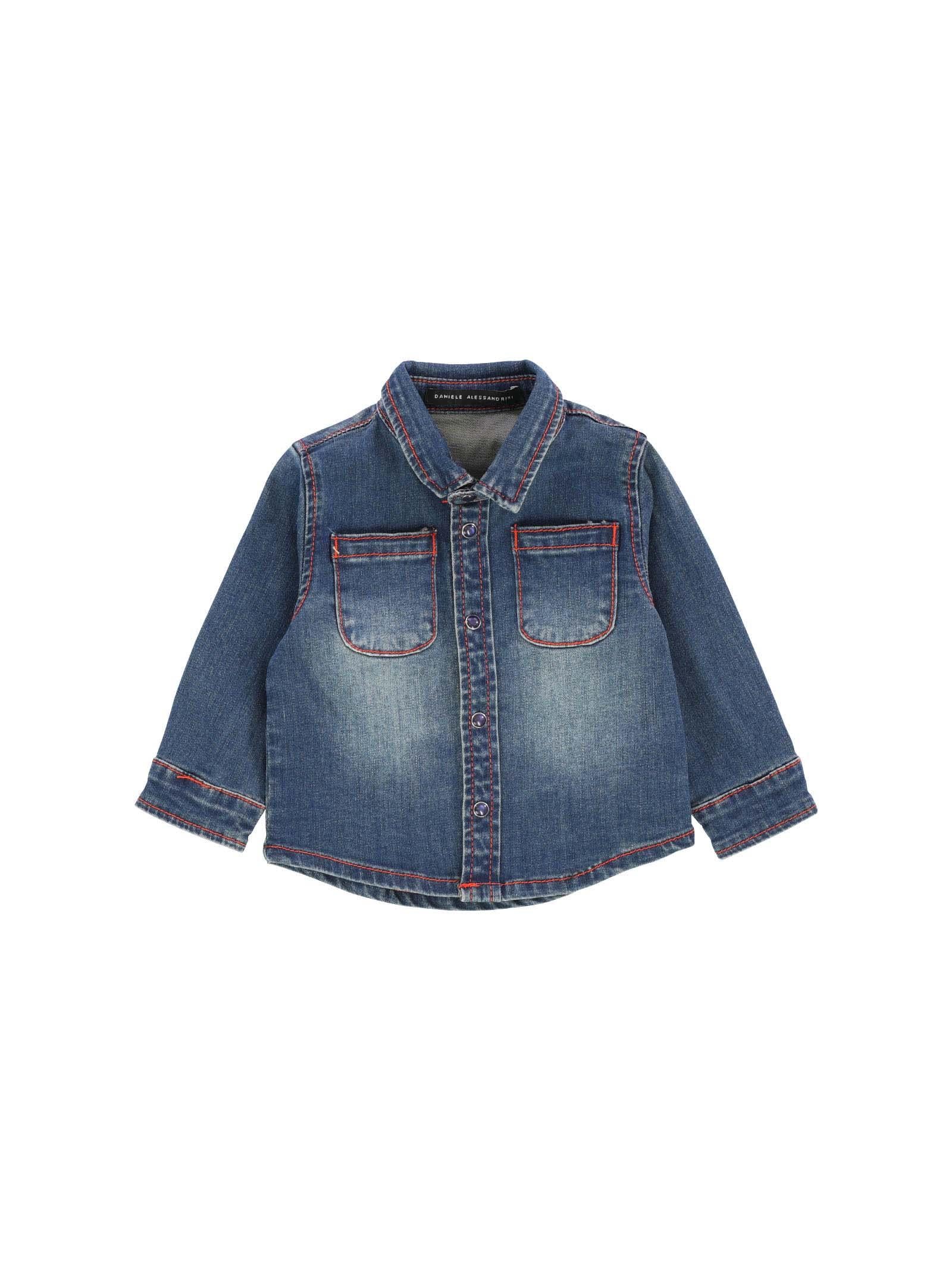 Camicia in denim blu