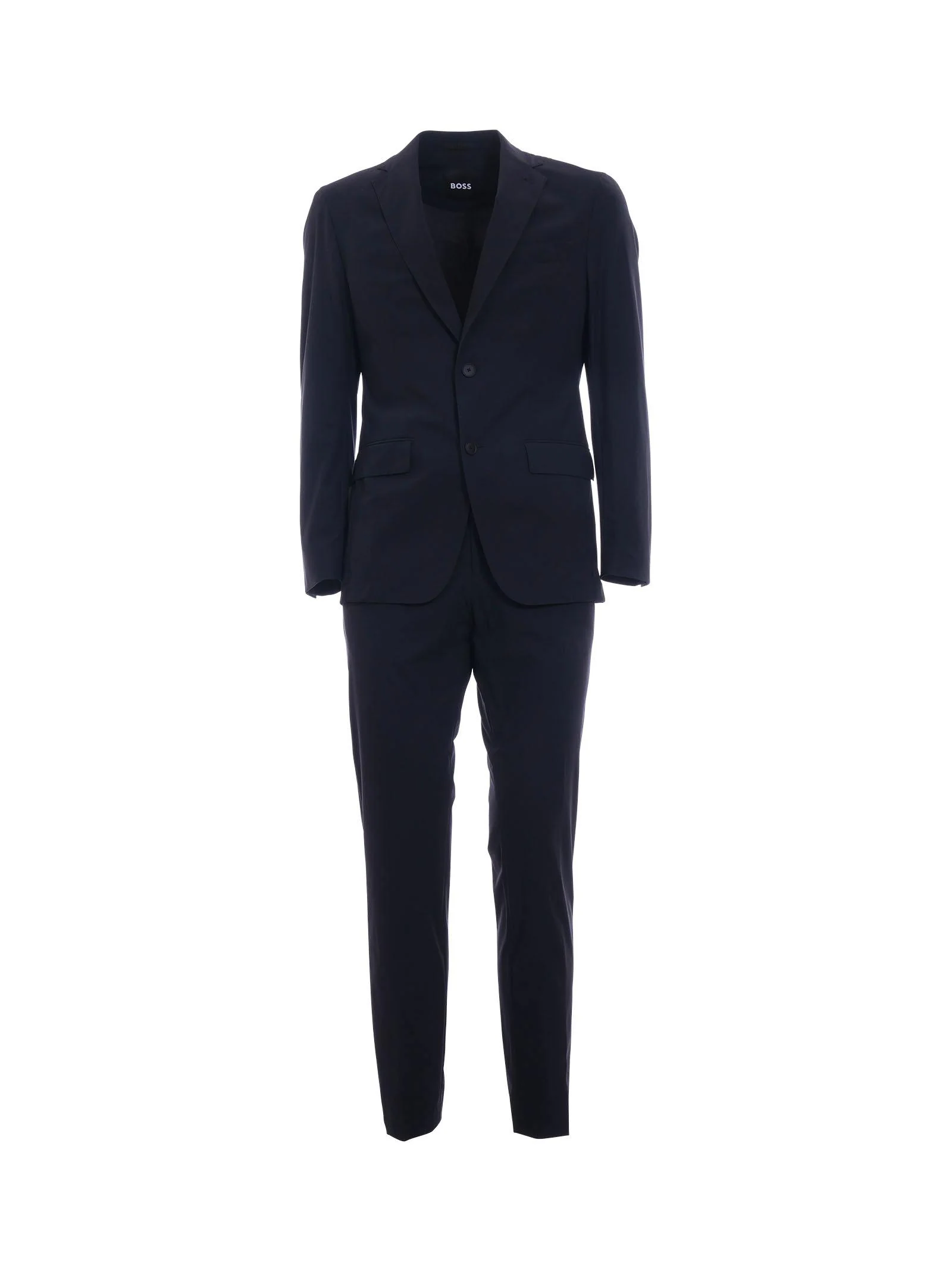 Abito Boss blu slim-fit in tessuto tecnico stretch