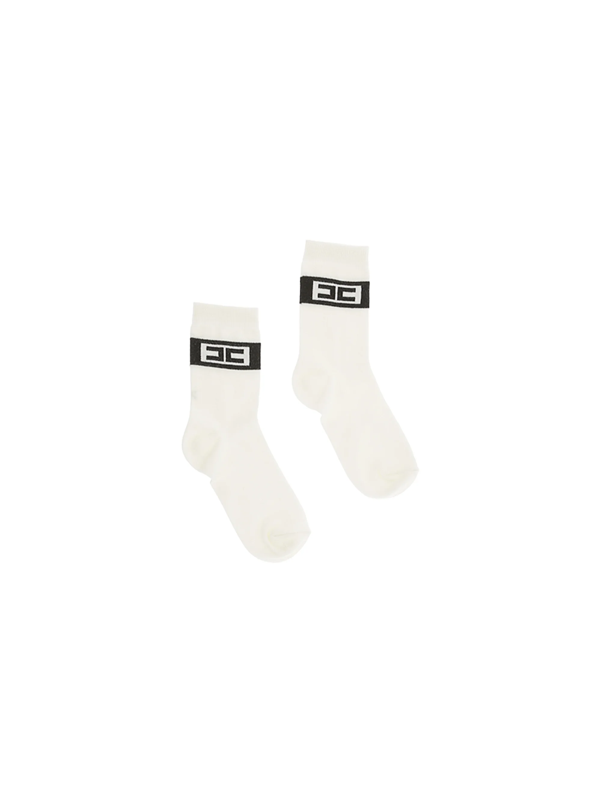 Calze Elisabetta Franchi bianchi con logo nero