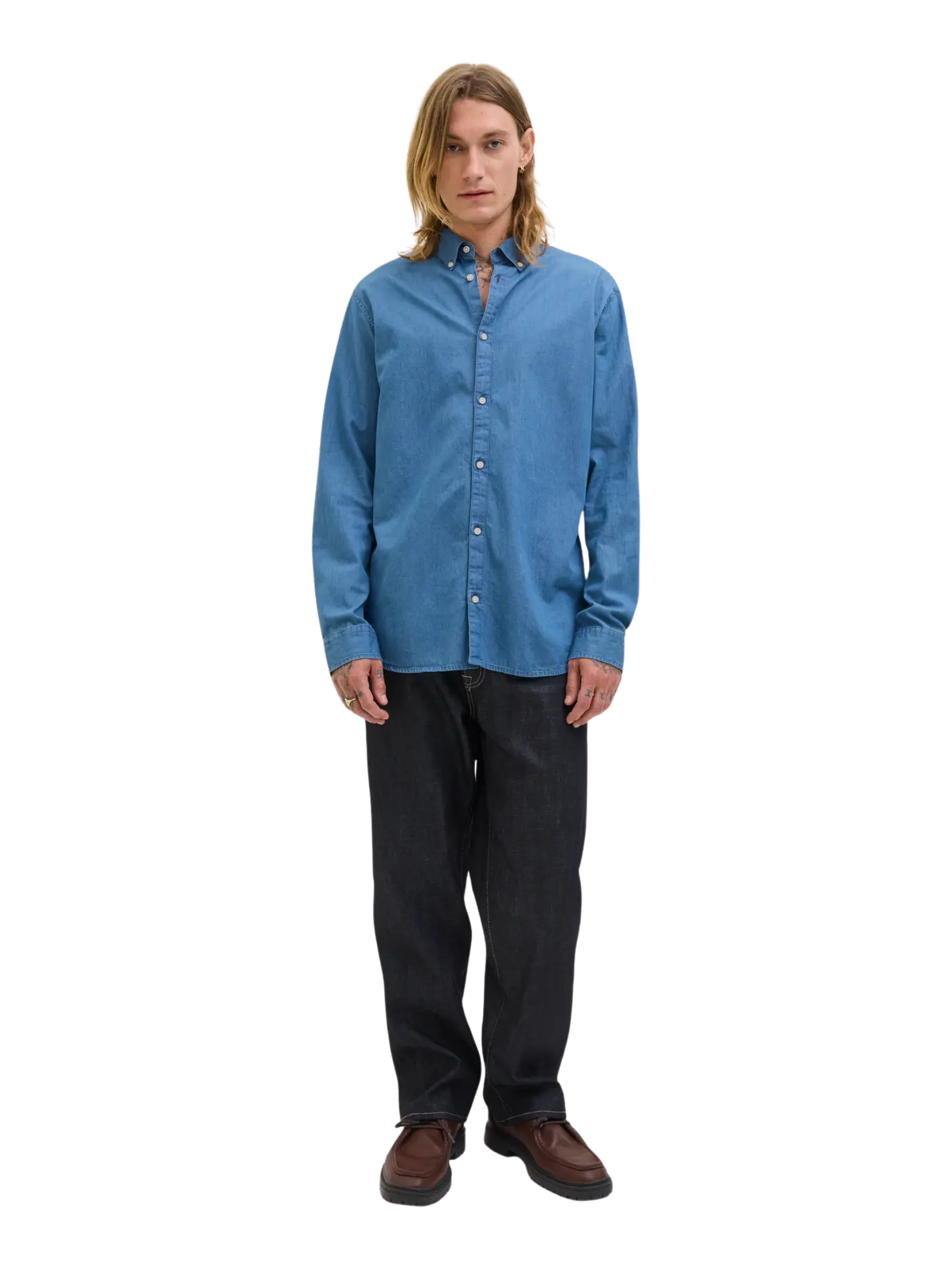 Camicia Jack & Jones blu in denim - Image 2
