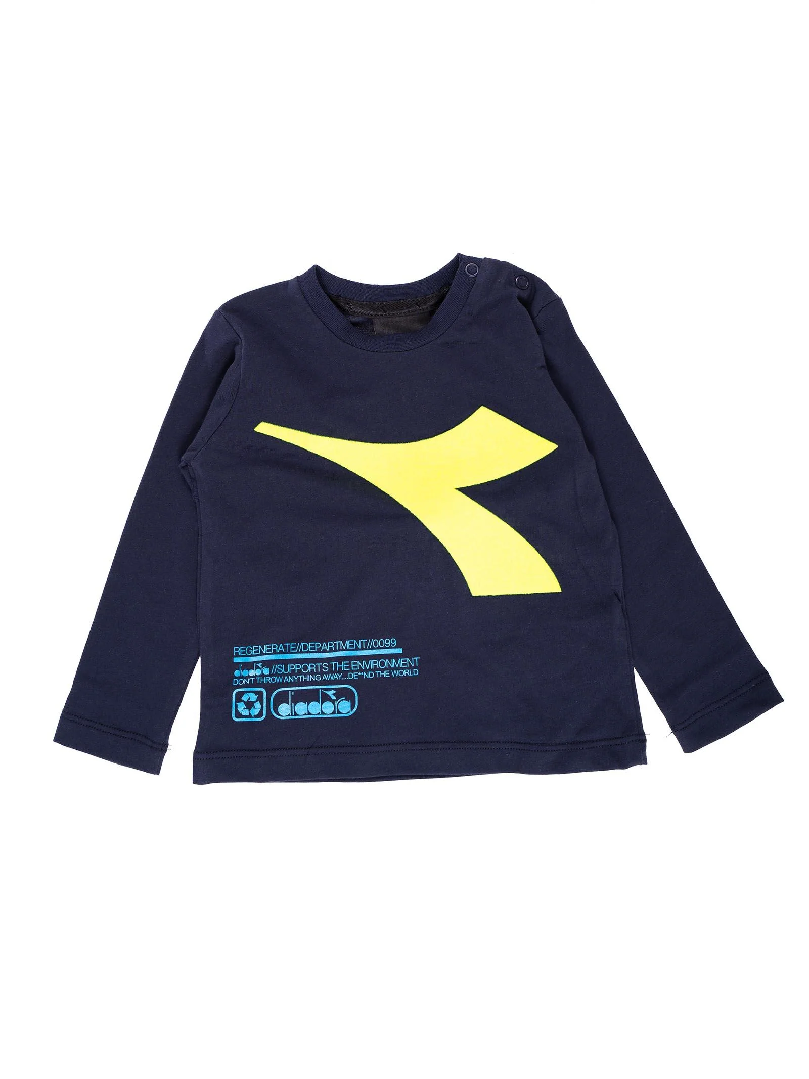 Maglia blu logo Diadora