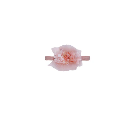 Fascia capelli Marlù rosa con fiocco applicato