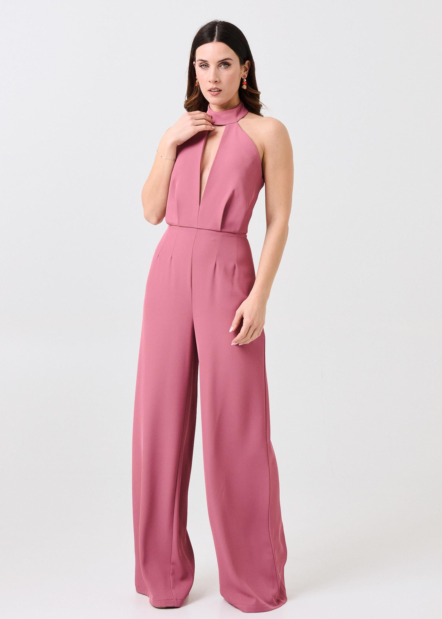 Jumpsuit Silence Limited viola con scollo a goccia - Image 2