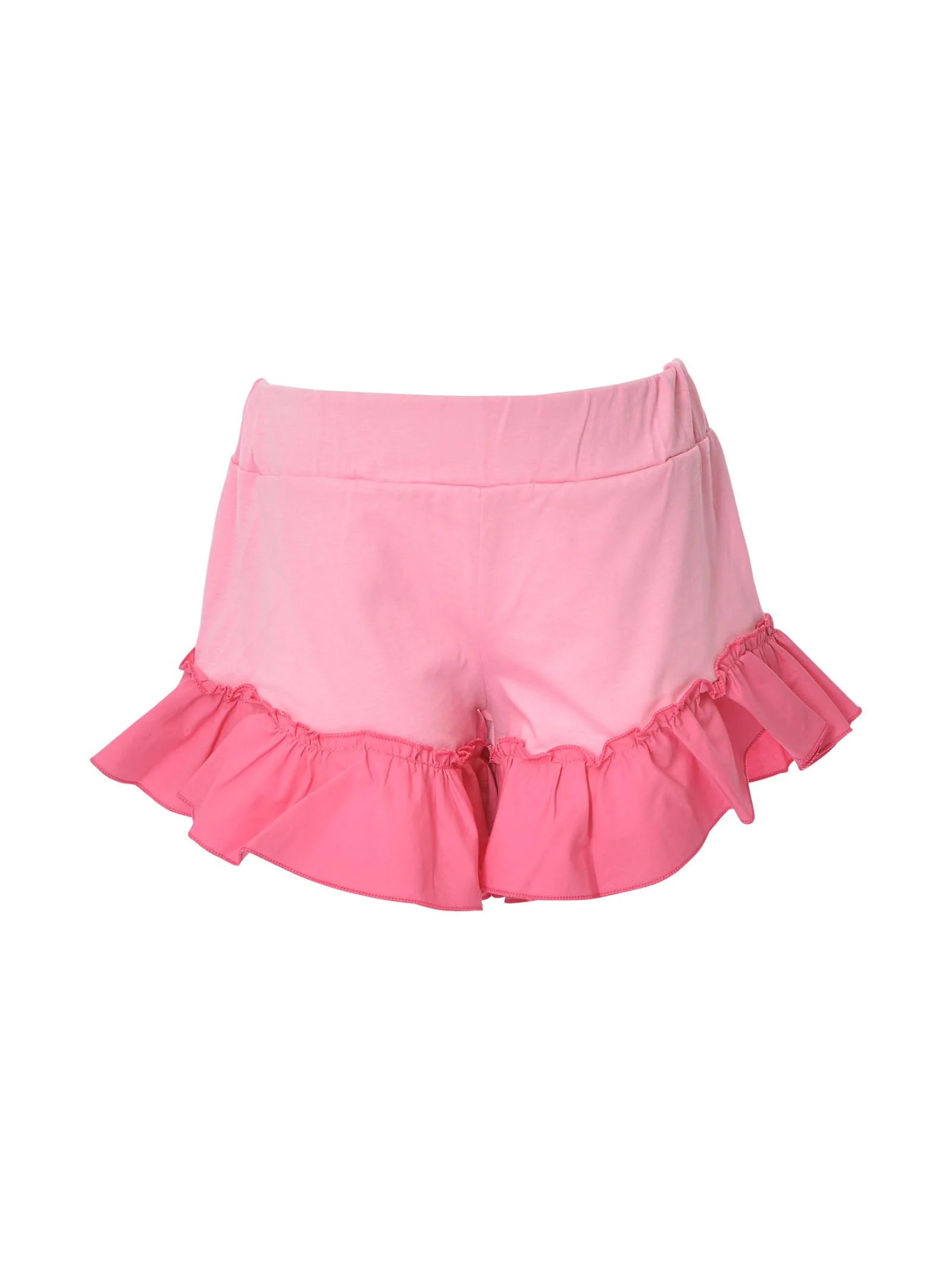 Shorts rosa con volant