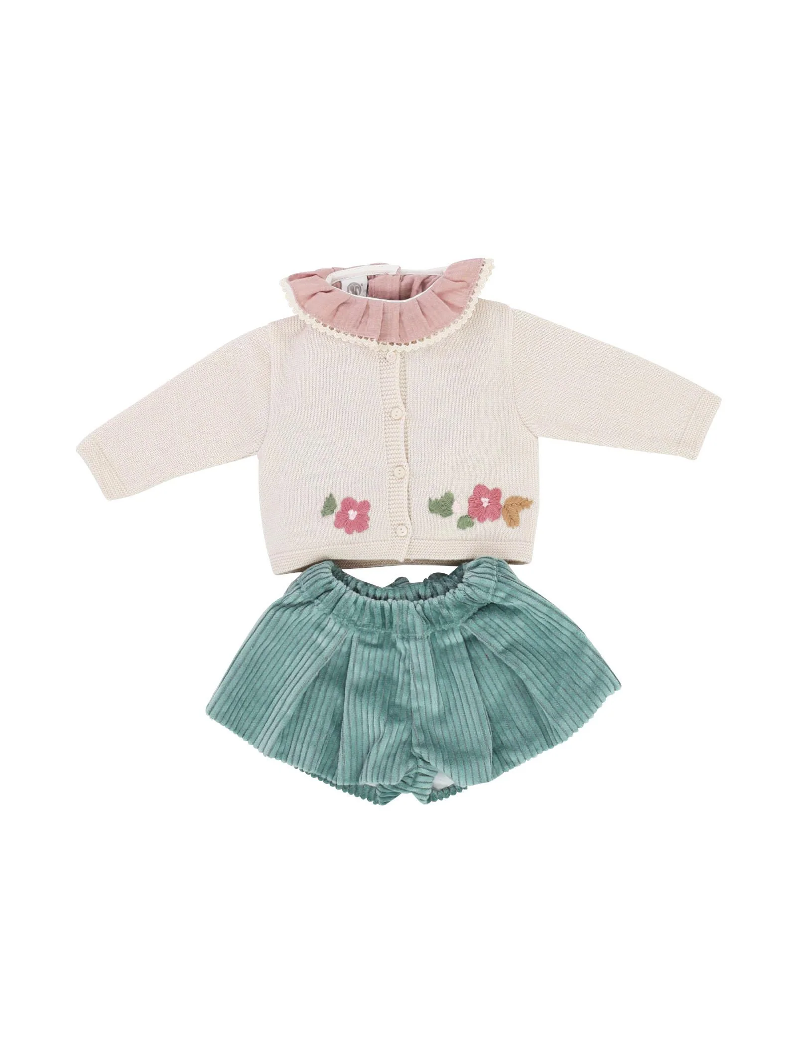 Completo fiori con shorts