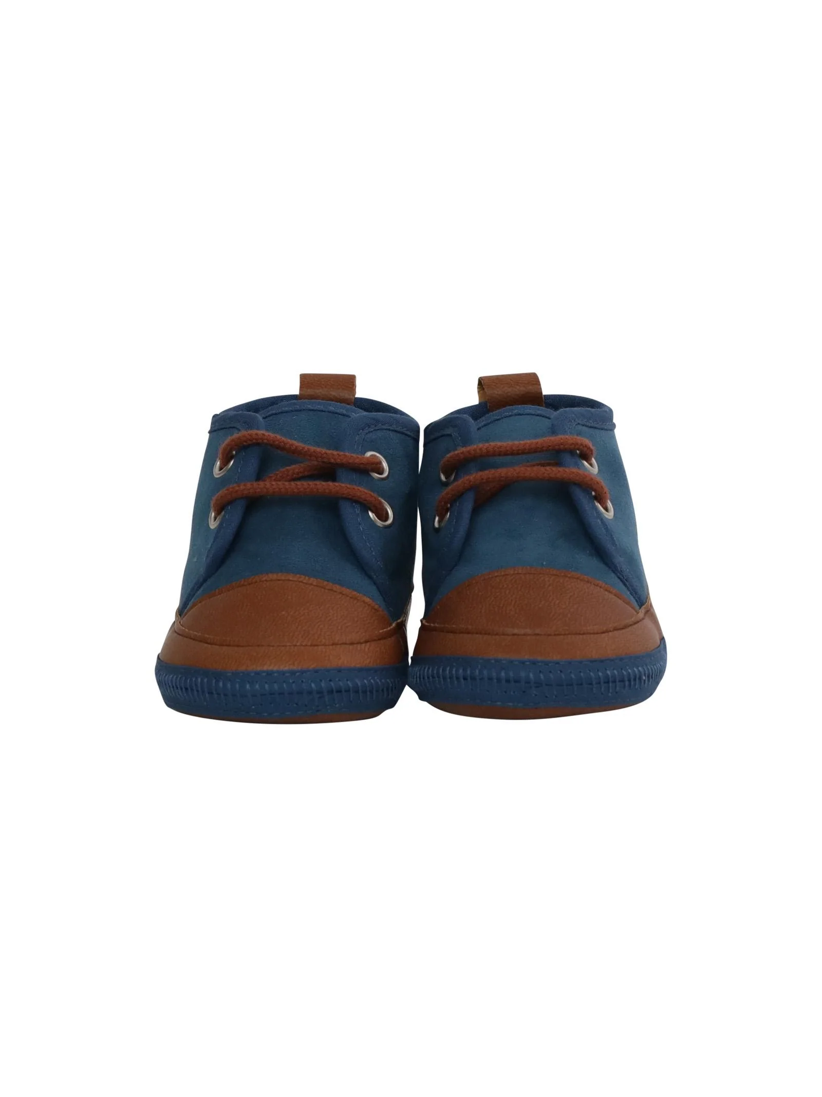 Scarpe da culla ottanio e cammello