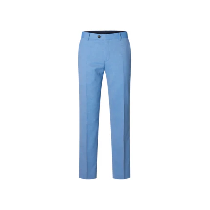 Pantalone Selected blu light con bottone laterale