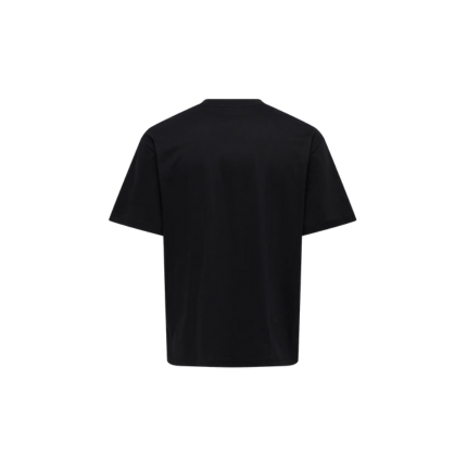 T-Shirt Only & Sons nera con stampa sul petto - Image 2