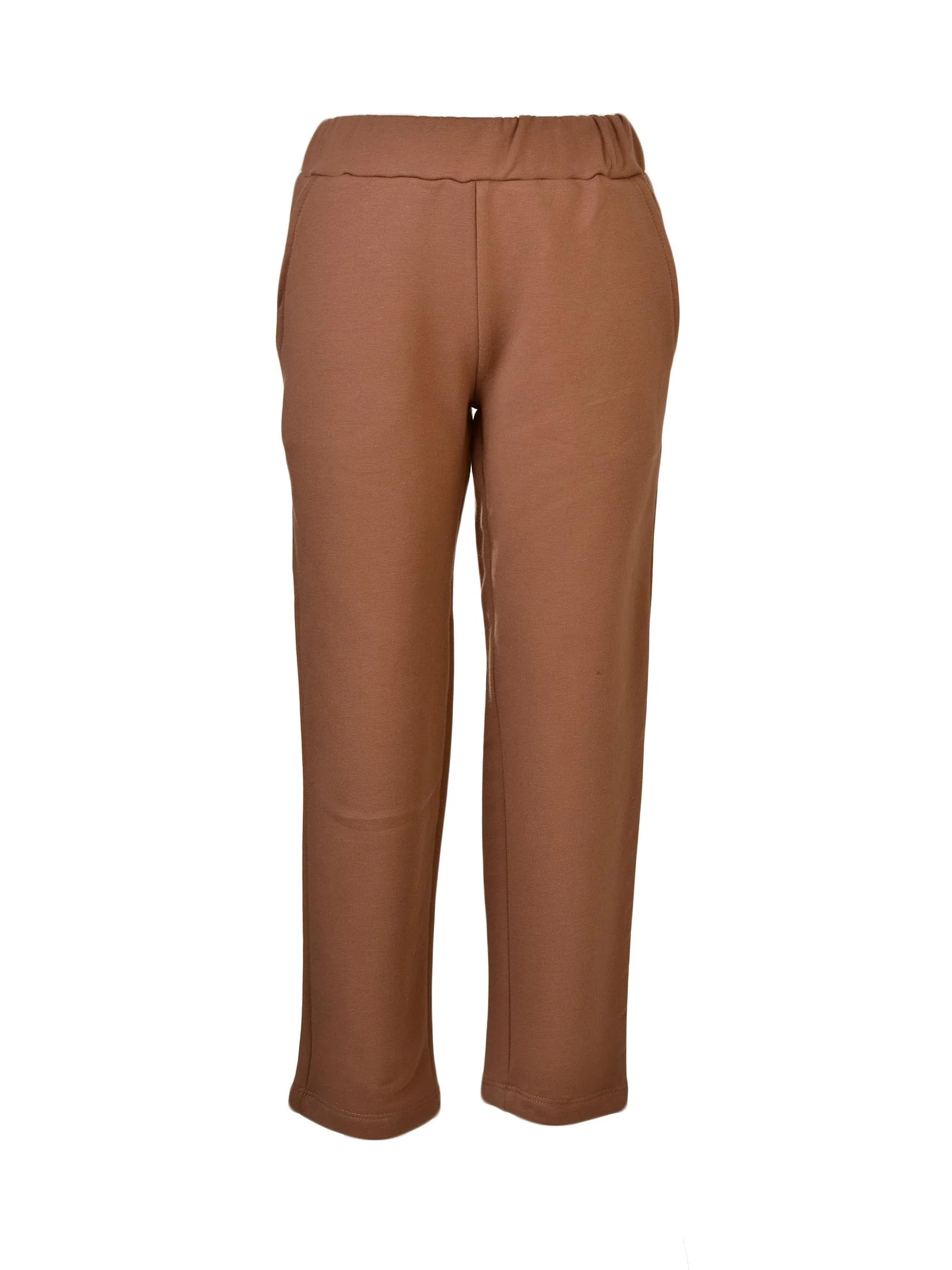 Pantalone tuta basic cuoio